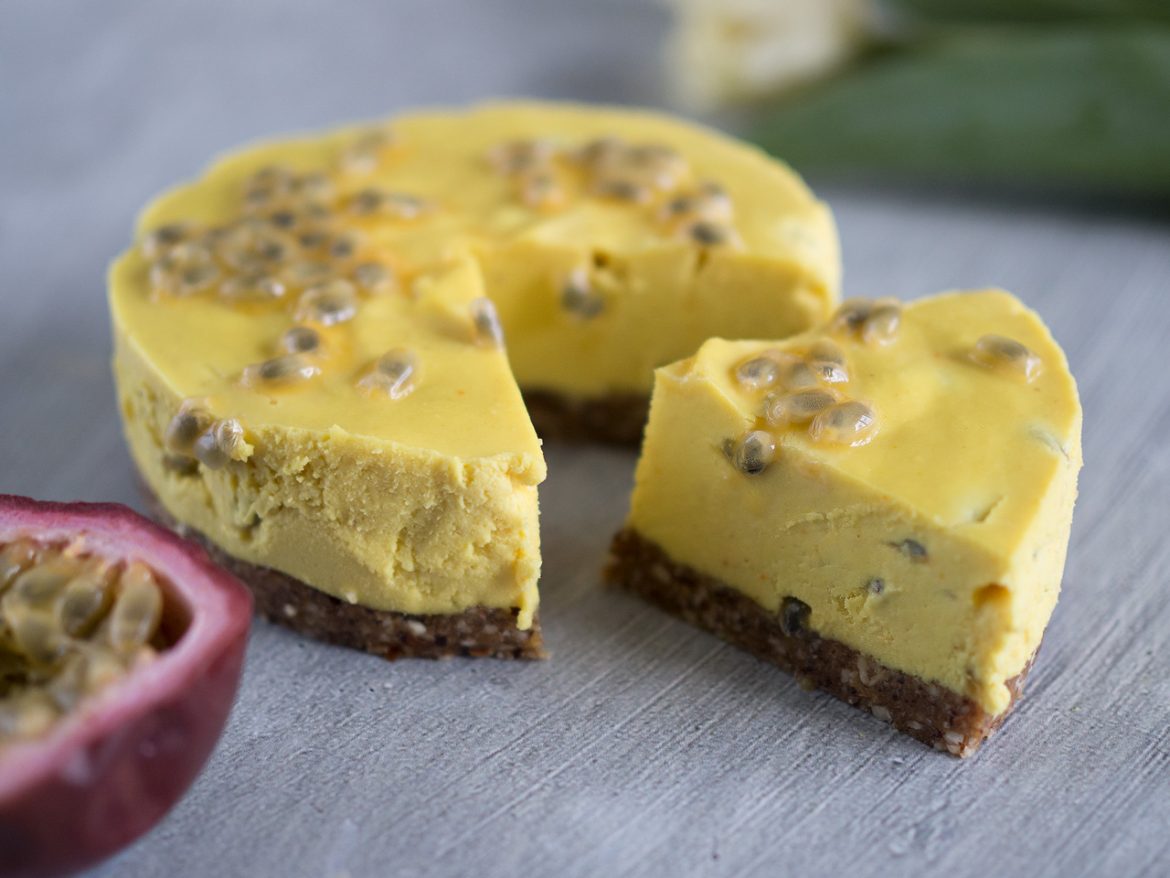 raw cheesecake passionsfrukt raw cheesecake passionsfrukt
