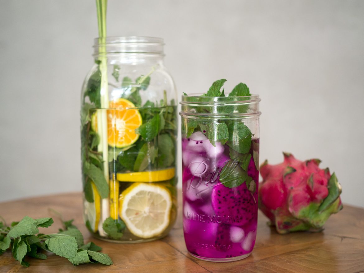 naturligt smaksatt vatten infused water