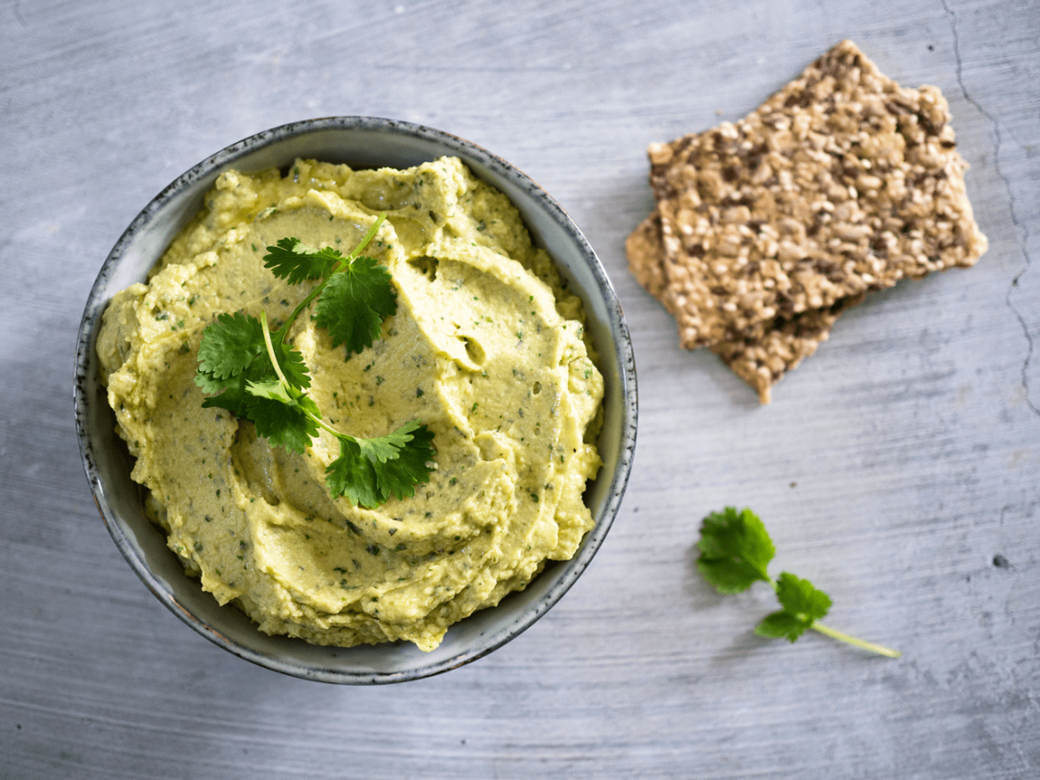 avokadohummus avokadohummus med fröknäcke