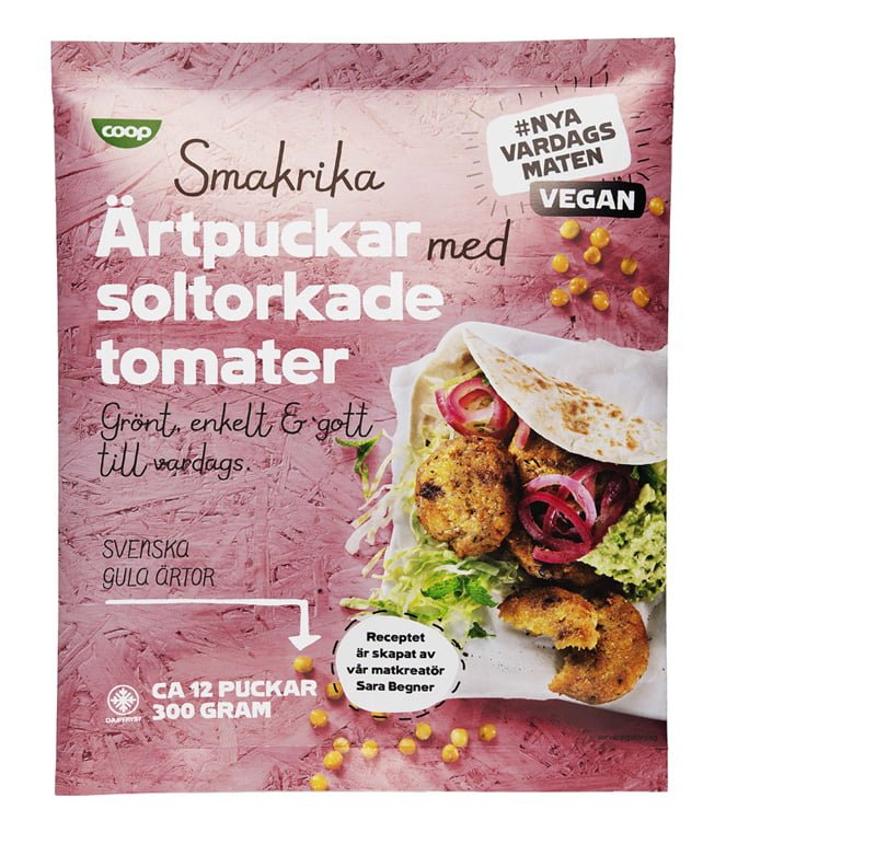 Glutenfria vegetariska biffar ärtpuckar