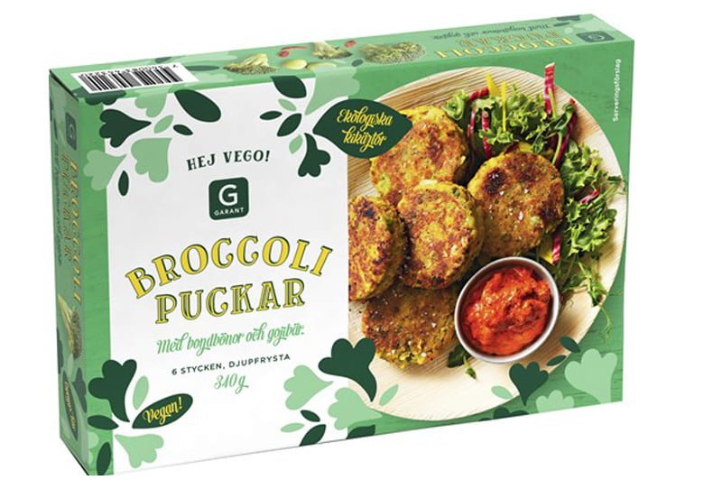 Glutenfria vegetariska biffar broccolipuckar