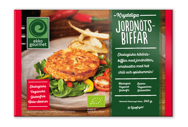 Glutenfria vegetariska biffar jordnötsbiffar