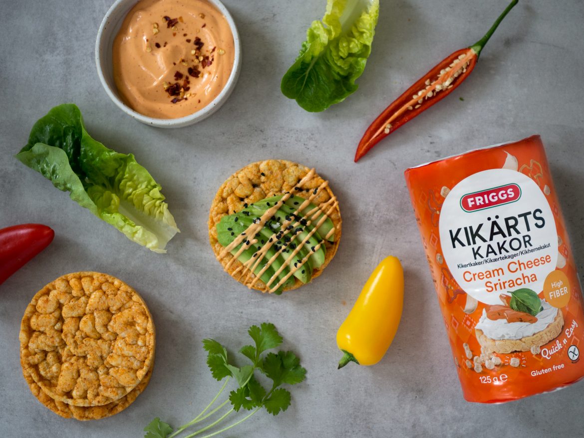 kikärtskakor Cream Cheese Sriracha friggs kikärtskakor Sriracha