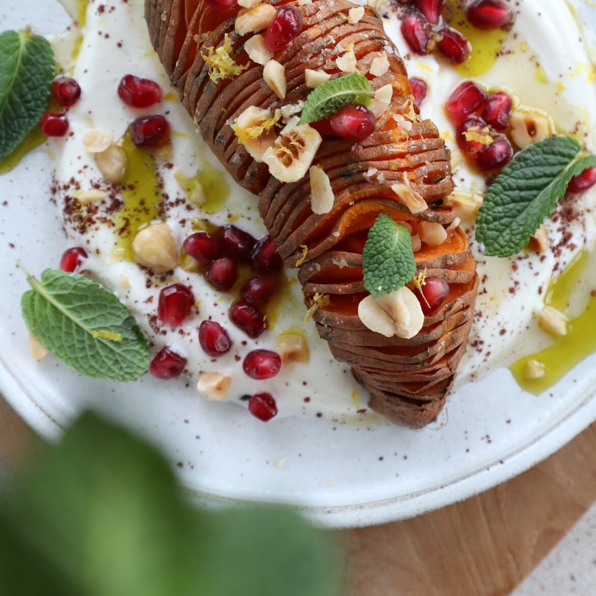 Sotpotatis med mynta