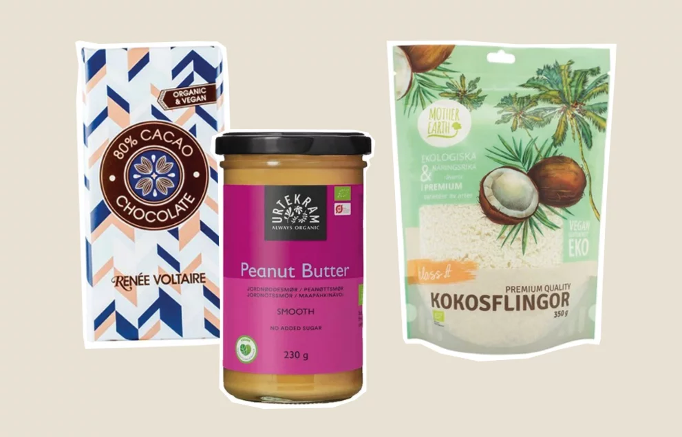 chokladrutor med kokos