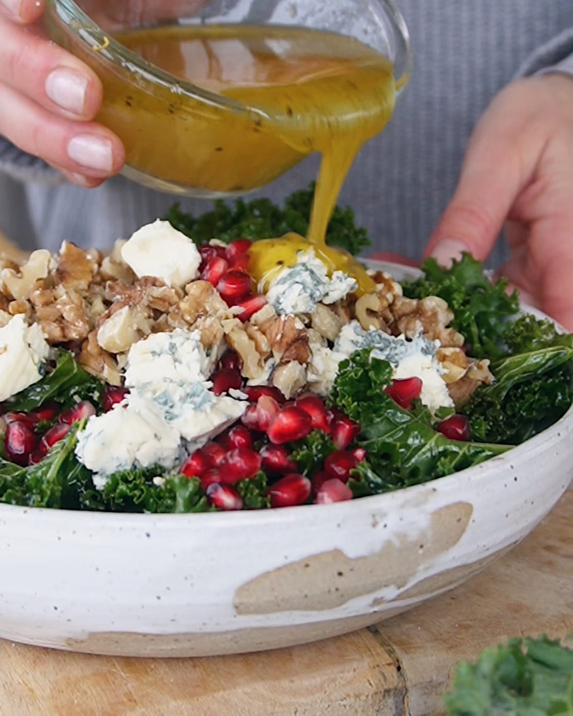 Julsallad grönkål granatäpple